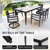 CAVINAS 7 Piece Patio Dining Set Aluminum dining table set with Chairs Sintered Stone Tabletop Outdoor Dining with 6 Chairs for Patio - 3 of 4