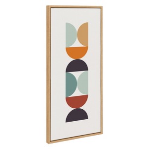 Kate and Laurel Sylvie Circles and Curves Retro Color Framed Canvas by The Creative Bunch Studio - 1 of 4