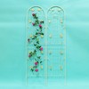 4 Pack Metal Garden Trellis 86.7" x 19.7" Trellis for Climbing Plants Outdoor Flower Support Cream White - 3 of 4