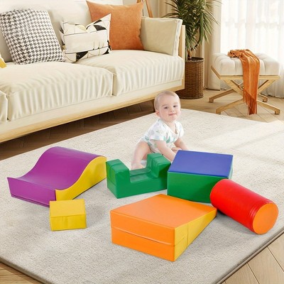 6 In 1 Soft Climb And Crawl Foam Playset, Play Equipment Climb And ...