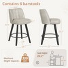 Arceso 360-degree Swivel Bar Stools, 26" Counter Height Bar Stools With High Back And Wood Legs, 2pcs Morden Barstools For Kitchen Counter - 2 of 4