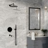 CASAINC 1-Spray Patterns Round 10 Inches Wall Mount Dual Shower Heads with Handheld and Tub Faucet - 3 of 4