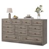 61" L × 15.75" W 12-drawer Wooden Dressers, Modern Wide TV Stand Dresser for 65" TV,Chest of Drawers Clothes Storage Organizer,Bedroom Living Room - 2 of 4