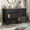 Sauder Cottage Road 6 Drawer Dresser Raven Oak: Laminated MDF Storage, Metal Hardware, Includes Anti-Tip Kit - 3 of 4