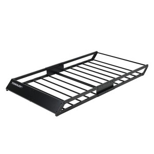 TOOENJOY 43 x 35 x 4.7 Inch Roof Cargo Basket Carrier, Car Top Luggage Holder for Car, SUV and Pickup, 143 LBS Weight Capacity - 1 of 4