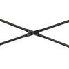 FCH with Crossbar Wooden Iron Frame 105*30*77cm Oak Color Panel Black Frame Entryway Table with Shelves - 4 of 4