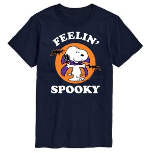 Men's Peanuts Feelin Spooky Short Sleeve Graphic T-Shirt - Navy - 2X Big and Tall - 1 of 4