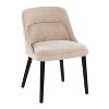 LumiSource Set of 2 Rina Fabric Chair Black Wood - 2 of 4
