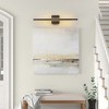 Rennnsan Calythra 23"W Hardwired Linear Aluminum Modern LED Dimmable Wall Sconce in Black - 2 of 4