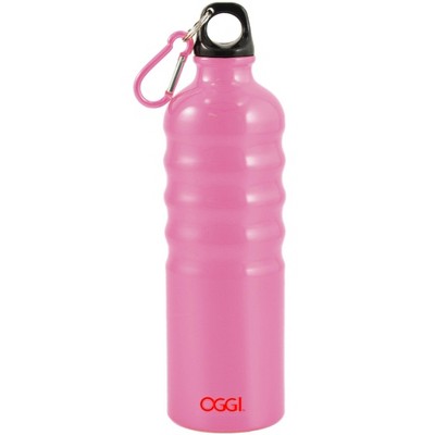 Oggi Pink Aluminum Eco Friendly Sports Bottle, 26 Ounce