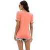 Summer Tops for Women Square Neck T Shirts Casual Tees Ruffle Trim Short Sleeve Blouses 2025 Fashion - 4 of 4
