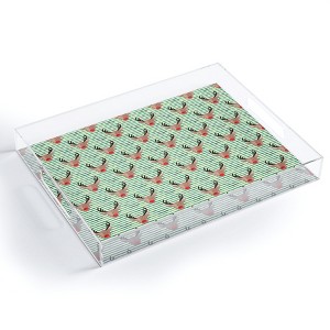 Little Arrow Design Co watercolor rudolf 15.5" x 12" Acrylic Tray - Deny Designs - 1 of 4