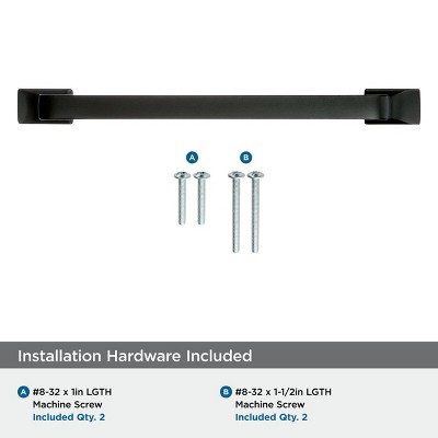 6-1/4 Inch Black Bronze Modern Industrial Bar Pull