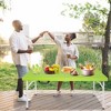 Osparple  Folding Outdoor Dining Table,Rectangle Portable Patio Table with Carrying Handle 4 Chairs - 2 of 4