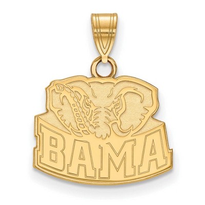 Black Bow Jewelry 14k Yellow Gold Alabama Crimson Tide NCAA Small Pendant