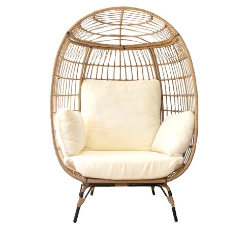 Barton Oversized Wicker Egg Chair Indoor outdoor Patio Lounger