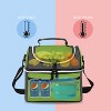 Tirrinia Dual Compartment Classic Molded Lunch Bags Cooler for Adults Kids, Insulated Leakproof Thermal Lunch Box Totes for Lunch Bento - 2 of 4