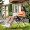 VEVOR Zero Gravity Chair, 26 inch Zero Gravity Recliner Lounge Chair for Indoor and Outdoor, Adjustable Anti Gravity Chair, 500 lbs, Gray - 2 of 4