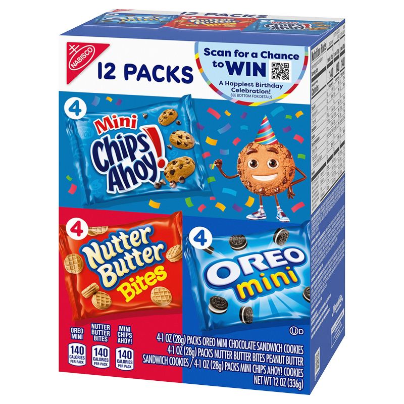 Nabisco Snack Pack Variety Mini Cookies Mix With OREO Mini, Mini Chips Ahoy! &#38; Nutter Butter Bites - 12oz / 12ct, 5 of 15