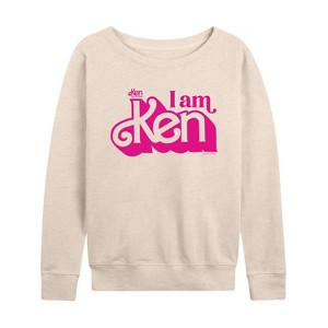 Women's - Barbie - I Am Ken Lightweight French Terry Wide Neck Long Sleeve Shirt - 1 of 4