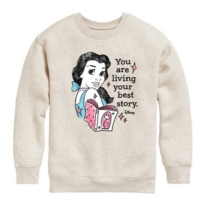 Boys' - Disney - You Are Living Your Best Story Graphic Long Sleeve Fleece Sweatshirt - 1 of 4