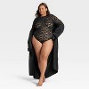 Women's Shadow Floral Lace Longsleeve Lingerie Bodysuit - Auden™ - 3 of 3