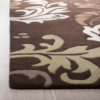 Soho 6' x 6' Square Brown and Multi Wool Area Rug