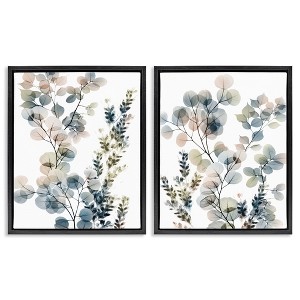 Stupell Industries Collage of Translucent Plants 2pc Floating Frame Art Set - 1 of 4