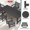 Decksplore 7 PCS HDPE Patio Outdoor dinner Set Dining Table and Chairs with Umbrella Hole - 2 of 4
