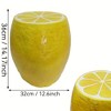 SEVOBAL Yellow Lemon Fruit Stool Side Table Decor Plant Stand Garden Indoor Outdoor Decoration Party Kid Gift Festival, Yellow, 12.6"*12.6"*14.17" - 3 of 4