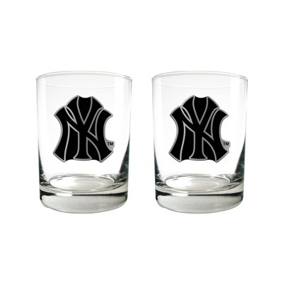 MLB New York Yankees 2pc Stealth Legacy Rock Glass Set