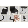 LOVMOR Modern Dining Chairs Set, PU Faux Leather High Back Upholstered Chair, with C-Shaped Tube Plating Silver Metal Legs, for Dining Room - 4 of 4