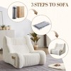 Okak Modern Comfy Chenille Floor Bean Bag Sofa Chair with Armrests,Oversized Lounge Couch Accent Chair for Living Room,Bedroom - 4 of 4