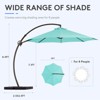 HYLEORY 10ft. Outdoor Curvy Cantilever Umbrella with Sand Bag Base - 4 of 4