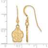 Black Bow Jewelry 14k Yellow Gold Plated Sterling Silver South Dakota Coyotes NCAA Dangle Earrings - 2 of 3