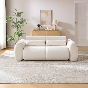 Christopher Knight Home Orvik 79" Modern 3-Seater Boucle Upholstered Sofa with Round Arm - 1 of 4