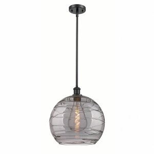 Athens Deco Swirl - 1 Light Pendant In Industrial Style-14.88 Inches Tall and 13.75 Inches Wide - 1 of 1