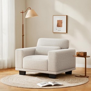 40 inch living room sofa, 3-seater sofa with wide armrests and deep seats, comfortable 3-layer sofa, sofa with detachable and washable lid - 1 of 4