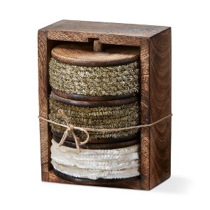 tagltd RIBBON & WOODEN SPOOL Set of 3 - 1 of 2