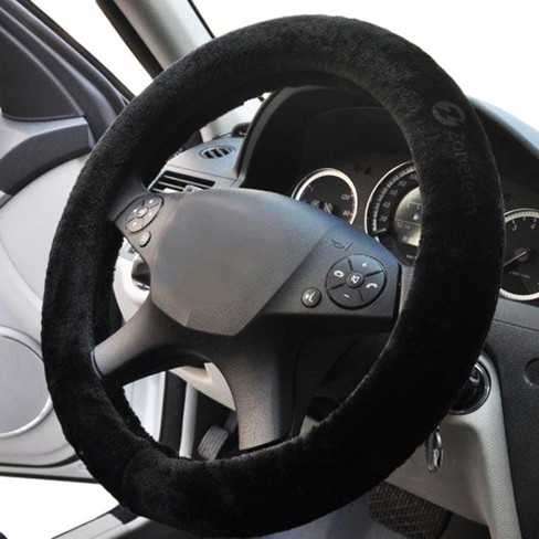 Zone Tech Fluffy Sheepskin Steering Wheel Cover