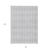 Pewter And Silver Geometric Washable Indoor Outdoor Area Rug - 3 of 4
