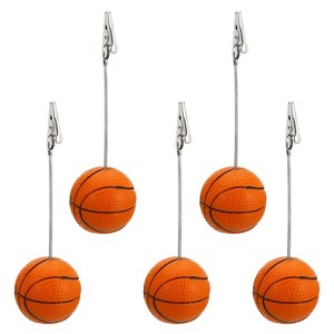 Unique Bargains Metal Holders Basketball Pictures Table Number Memo Place Card Holder - 1 of 4