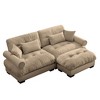 NicBex Couches for Living Room Oversized 2-Seater Sofa Couch Comfort Velvet Upholstered Sofa With Pillows and Bolstered Armrests for Bedroom - 3 of 4