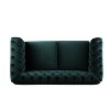 APRILSOUL Chesterfield Velvet Loveseat Sofa, Rolled Arm Dutch Plush Upholstered Sofa Couch with Tufted Button - 3 of 4