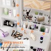ORRD 3-in-1 Makeup Vanity Desk with Glass Top & Charging Station | Vanity Set with Mirror, 3 Drawers & Stool - 3 of 4