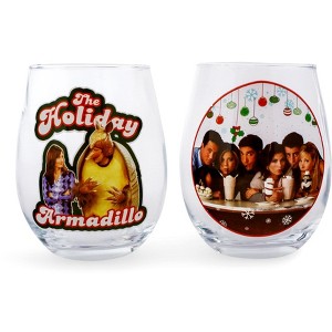 Friends Holiday 20oz Stemless Glass 2-Pack - 1 of 4