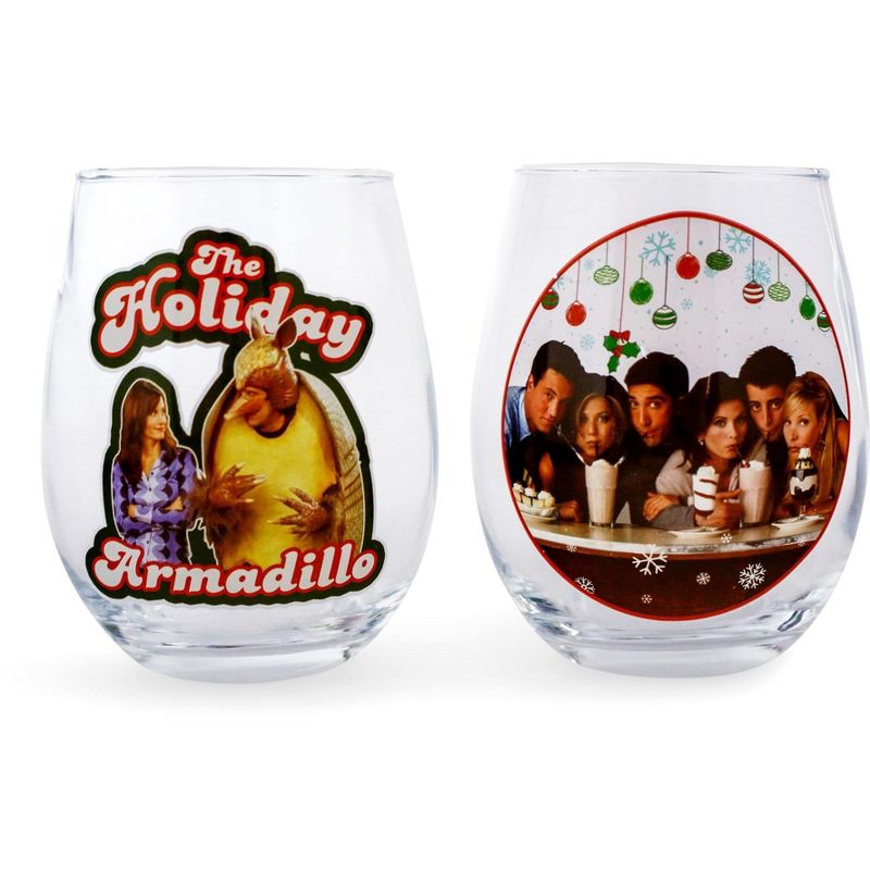 Friends Holiday 20oz Stemless Glass 2-Pack, 1 of 7