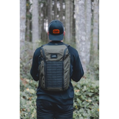 UAG 20L Laptop Backpack, 16 inch Laptop Compartment, Heavy Duty, Wear-Resistant, Travel Ready, Civilian - Black/Orange — фото 2