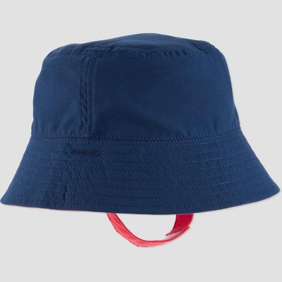 Carter s Just One You Baby Boys Solid Reversible Sun Hat Navy Blue red Target