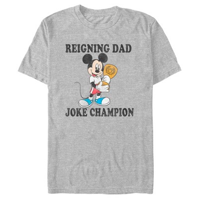 Men s Mickey Friends Father s Day Reigning Dad Champion T shirt